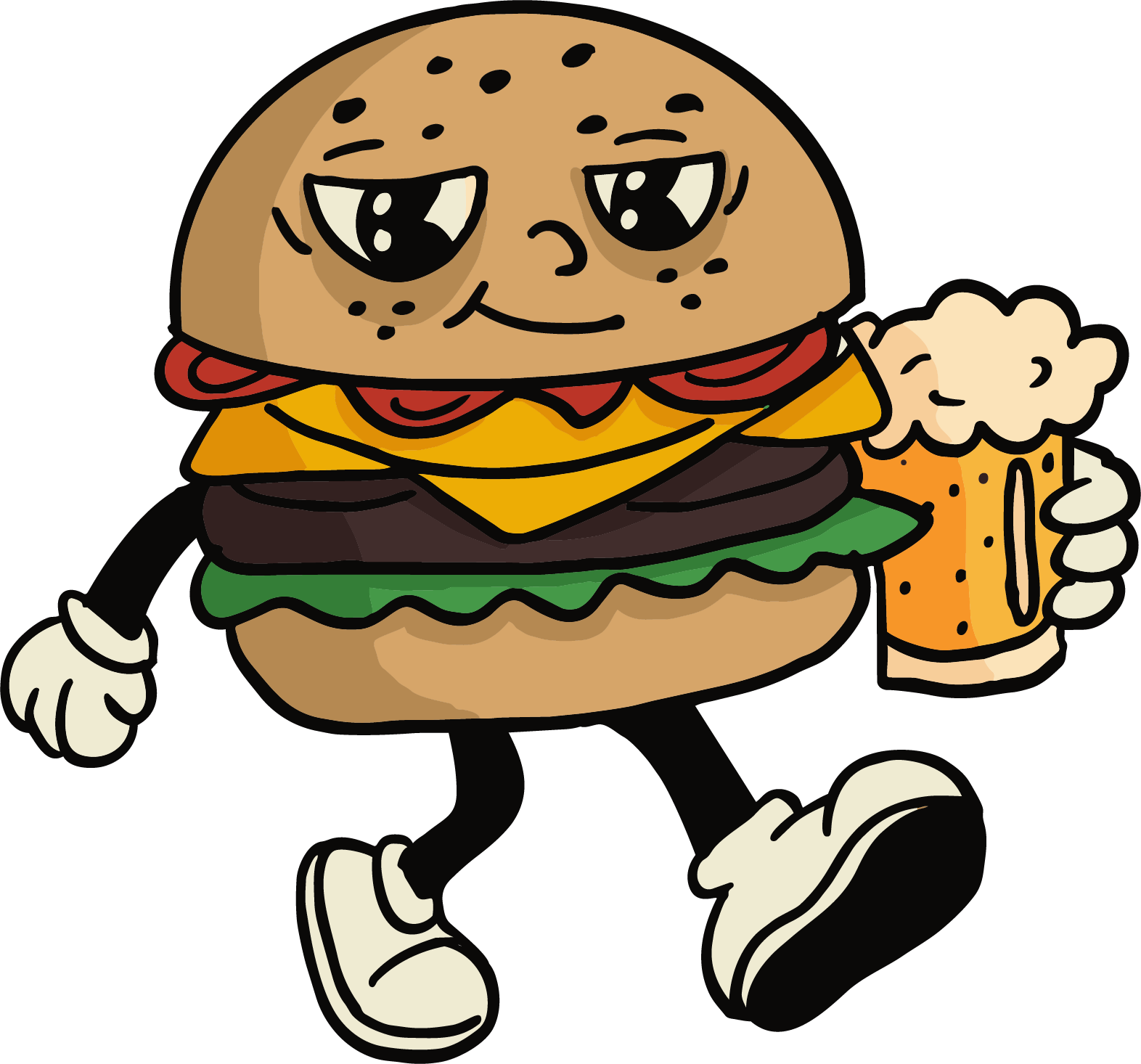 Personagem de hambúrguer Smorgasburg