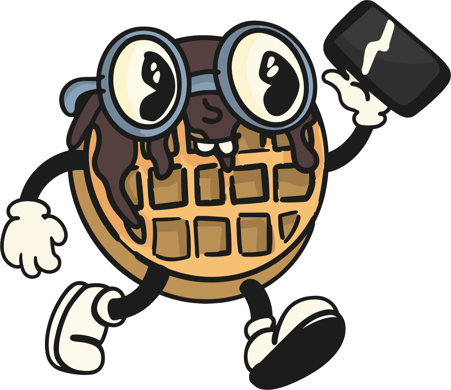 Personagem de waffle Smorgasburg